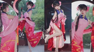 桃花庵中桃花仙~不知这是妖还是仙？♥桃花旗袍【饭饭】