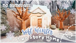 No Gamepass Winter Two Story Single Mom Roleplay Home I 23k I Speedbuild and Tour - iTapixca Builds