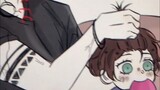 Mikasa filmed Eren tying the child's hair