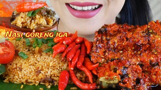 PEDAS ‼️NASI GORENG IGA YANG ENAK DAN IGA BAKAR MERCON  | EATING SOUNDS