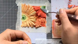 [Drawing]3D oil pastel flower tutorial