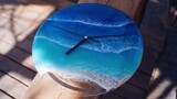 Make An Ocean-themed Clock With Epoxy Resin | DIY Process | Handcraft
