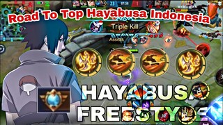 Road To Hayabusa Top Indonesia • Freestyle Hayabusa Moontage Stenly | Mobile Legends !