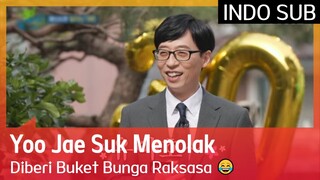 Yoo Jae Suk Menolak Diberi Buket Bunga Raksasa 😂 #YouQuizOnTheBlock3 🇮🇩INDOSUB🇮🇩