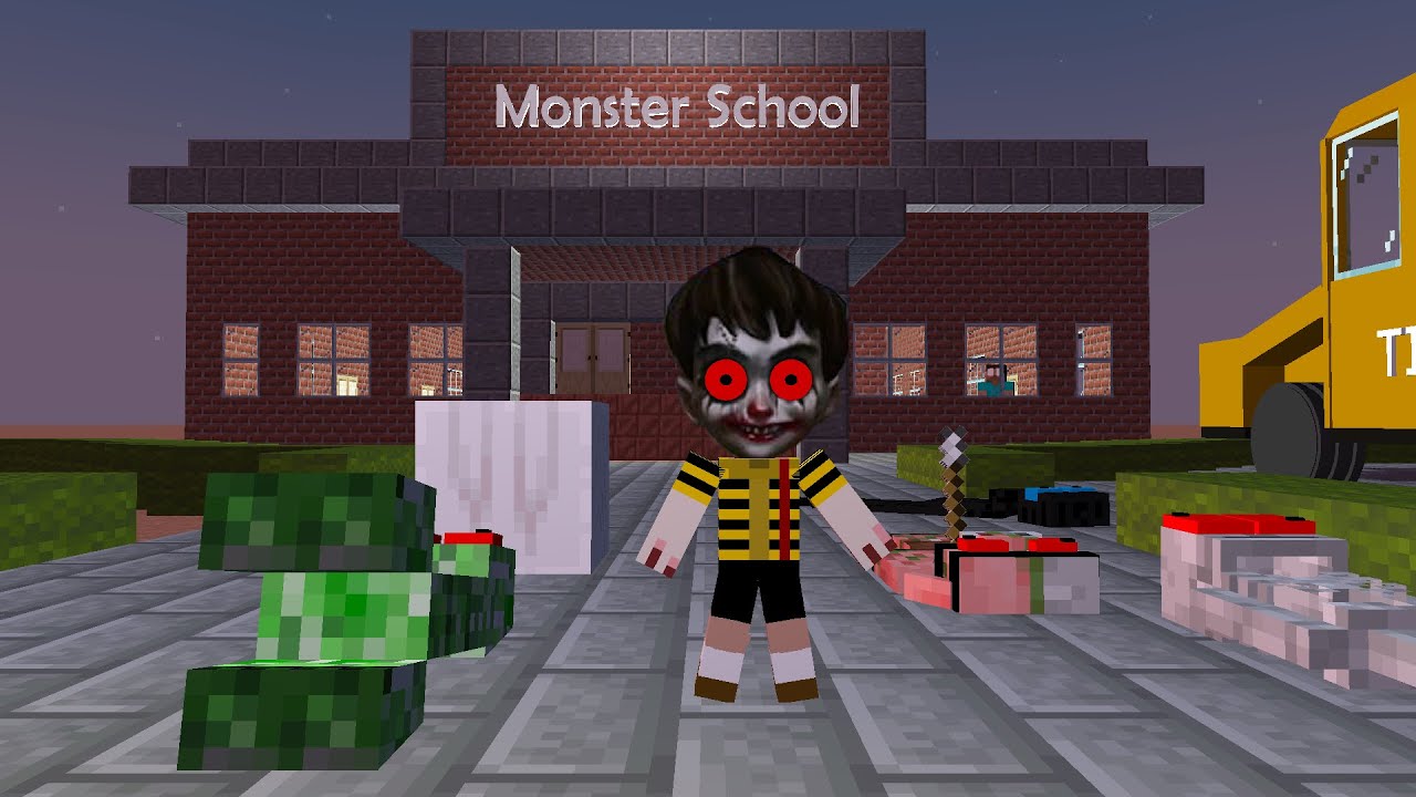 Monster School : SCARY SLENDRINA THE CELLAR CHALLENGE - Minecraft Animation  