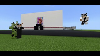 FIVE NIGHTS AT FREDDY'S ALL ANIMATRONICS DANCE IN MINECRAFT POCKET EDITION (FNAF SONGS)