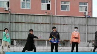 Special effects team building highlights: collective transformation on the playground, free toys, sp