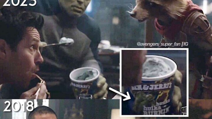 Hidden Easter Egg: The Hulk in Avengers 4 really went to eat the ice cream from Avengers 3...