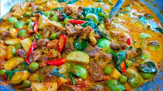 แกงเผ็ดเนื้อใส่มะเขือเปราะ ทำแบบนี้อร่อยเข้มข้น แกงไทยพื้นบ้าน สไตล์ | ครัวบ้านๆ Channel