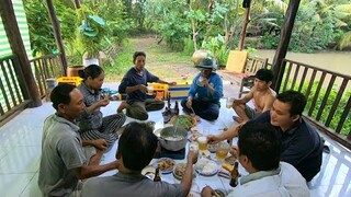 Bữa tiệc nhỏ chia tay các anh thợ hồ || việt miền tây