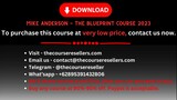 Mike Anderson - The Blueprint Course 2023