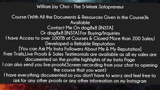 William Jay Choi - The 5-Week Solopreneur Course Download