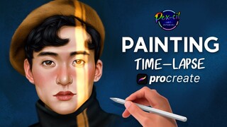 Pex-cil [ PAINTING ] A man and lighting | วาดด้วย Procreate | Time-lapse