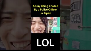 A Guy Being Chased By a Police Officer in Japan