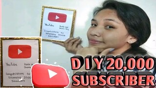 EASY DIY PLAYBUTTON || 20,000 SUBSRIBE||