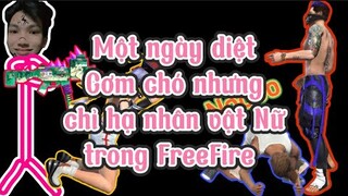 Một ngày chỉ bắn Nữ chừa Nam để diệt Cơm Chó trong FreeFire | Chú Xám #shorts