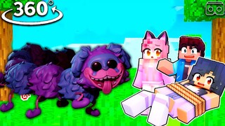 Friends saving APHMAU from PJ PUG-A-PILLAR in Minecraft 360°