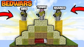 KHANGG VÀ CHỊ SIRO GÁNH TEAM CỰC MẠNH TRONG BEDWARS VÀ TIMMY THẦN BỌC GIƯỜNG !! (Minecraft PvP)