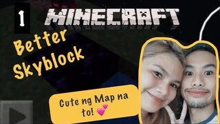 Minecraft PE Better Skyblock with my Jowa PART #1 (FILIPINO)