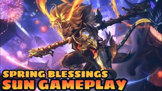 SUN - SPRING BLESSINGS SKIN GAMEPLAY - MLBB