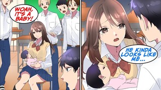 The girl who picked on me got pregnant and brought her baby to school… [Manga Dub]