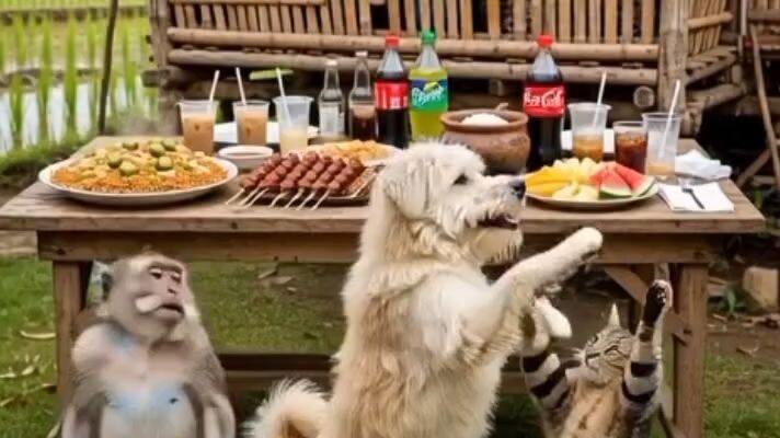 Budots Dance in the Farm 🐒🐶🐱 | Monkey, Dog and Cat Dance Battle!#budots #budotsdance #funnyanimal