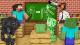 SuperHero Monster School: Chainsaw Man Denji Turning Lesson - Teacher Herobrine Minecraft Animation