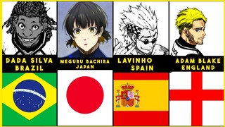 Blue Lock Anime / Manga Characters Nationalities [ Spoilers ]