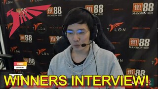 WINNERS INTERVIEW!Talon vs RSG - -DPC SEA Div 1: Summer Tour 3  2021/2022 ( FOREV)