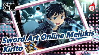 [Sword Art Online / Salin Lukisan] Tutorial Melukis Penggemar Kirito/Mulai Melukis Dari 1 Kotak_3