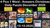 4 Pics 1 Word - Christmas - 15 December 2020 - Daily Puzzle + Daily Bonus Puzzle -Answer-Walkthrough
