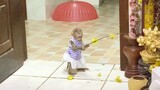 Little Princes Maya Happy Playing After Full Eating Rambutan