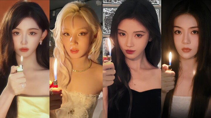 "Collection of female celebrities' lighter costumes"