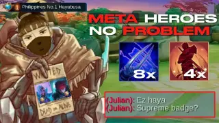 REASON WHY HAYABUSA IS THE BEST COUNTER AGAINST META HEROES IN HIGH RANK!! (INTENSE MATCH!🔥)