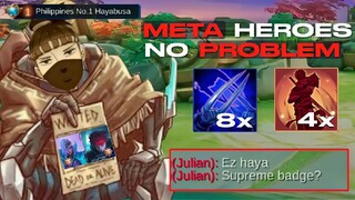 REASON WHY HAYABUSA IS THE BEST COUNTER AGAINST META HEROES IN HIGH RANK!! (INTENSE MATCH!🔥)