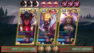 3 DEMON GOD INVADER IN HIGH RANK!!🔥(TOTALLY DISASTER) MLBB