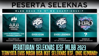 TERNYATA EVOS MASIH BISA SELEKNAS! PERATURAN SELEKNAS IESF MLBB 2023