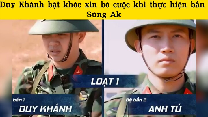 Duy Khánh bật khóc xin từ bỏ khi thực hiện bắn súng AK#giaitri#saonhapngu#tt