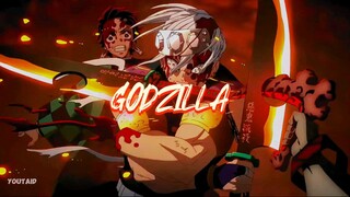 Tanjiro and Uzui vs Gyutaro [AMV/4K] - Godzilla
