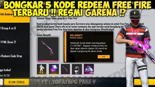 5 KODE REDEEM FREE FIRE TERBARU 1 SEPTEMBER BERHADIAH M1887 RAPPER & JENGGOT BNL - GARENA FREE FIRE