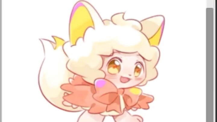 【Painting】Lazy sheep and little fox
