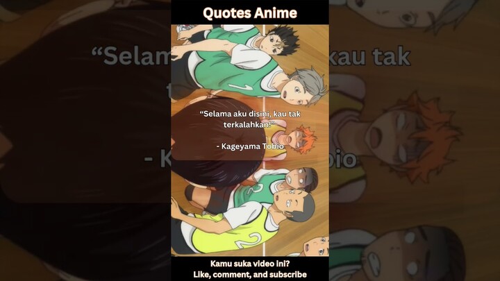 Quotes Anime part 35 2023 #shorts #short #animequotes #anime #haikyuu #hinatashoyo #kageyamatobio