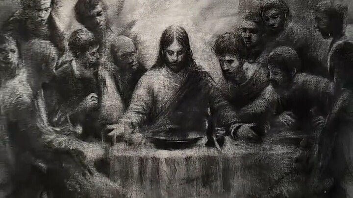 Recreating The Last Supper with Charcoal as the Medium