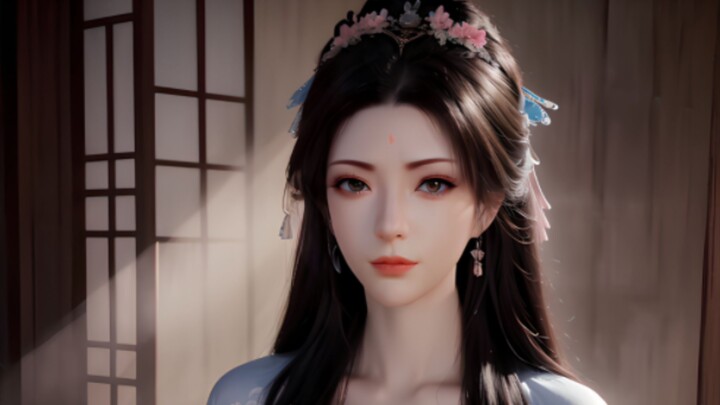 "Nangong Wan's AI Gallery is gentle and virtuous, with a tender and tender heart."