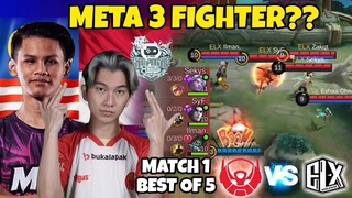 Di Grandfinal PAKE META 3 FIGHTER?? LEOMORD GOLDLANE!! Ini Seriusan Ap gmn? Match 1 BTR VS ELX