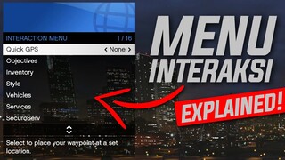 Penjelasan Detail Tentang MENU INTERAKSI GTA 5 Online Indonesia