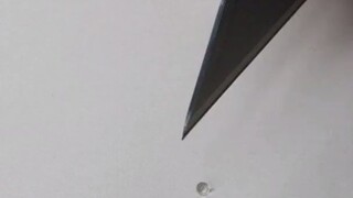 用疏水刀切割水滴，一颗颗小圆球好可爱啊~