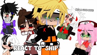 [ Some Naruto characters react to 'ships' | fandom & canon ship ]