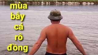 Mùa Bẫy cá rô đồng . Về chiên giòn rất ngon .Biển Nguyễn ngọc