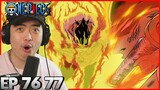 FLAMING ONIGIRI 🔥 || TO ALABASTA!! || One Piece Episode 76 & 77 Reaction